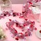 5Pcs 33Ft Valentine's Day Tinsel Garland, Pink Heart Metallic Tinsel Twist Garland Shinny
